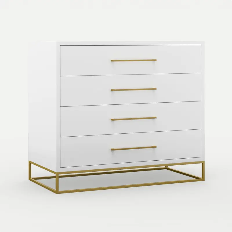 4 Drawer Server Lilo Satin White