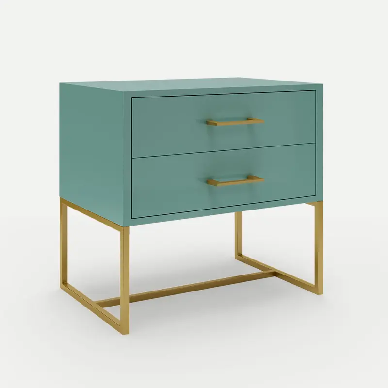 Bedside Pedestal Lilo Satin Turquoise