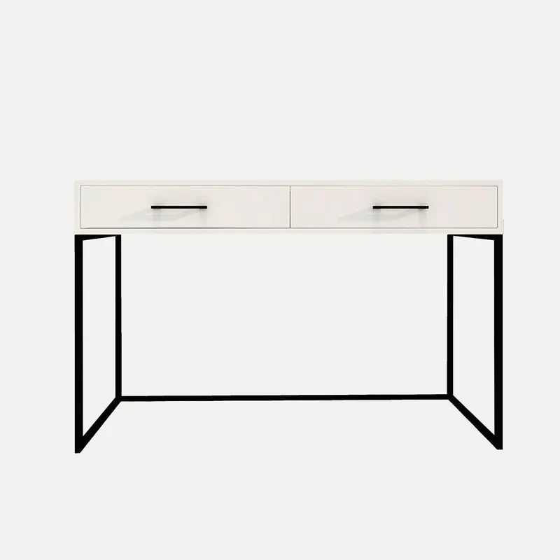 Dresser / Desk Lilo Satin White - Black Frame