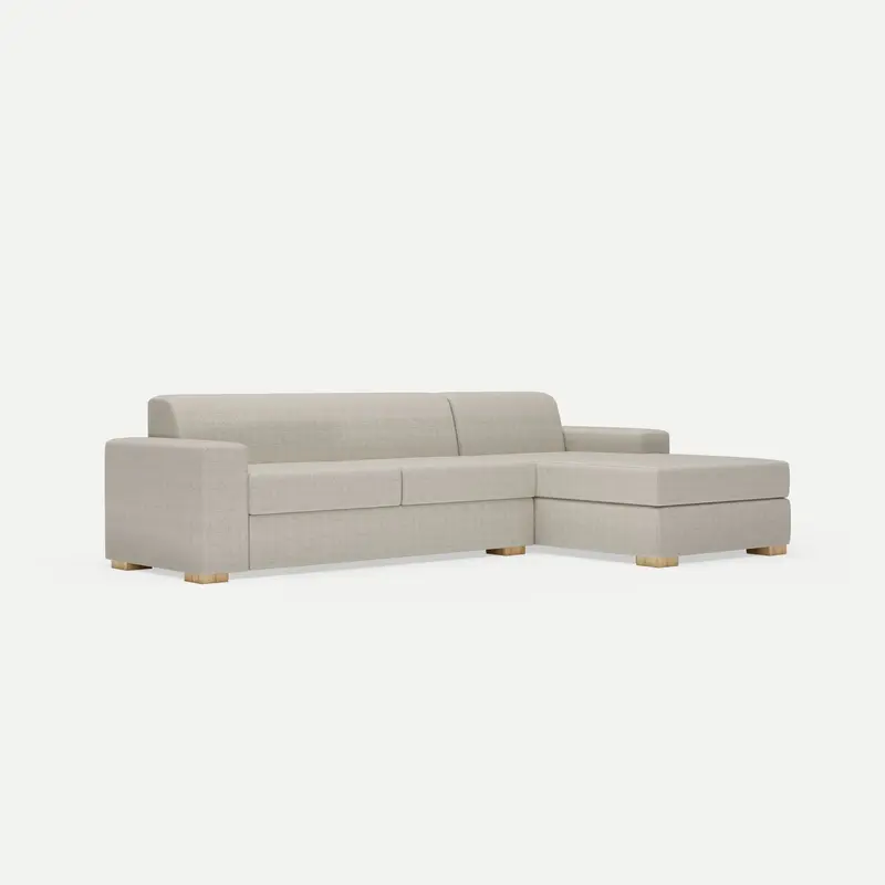 L-Shaped Couch Barbell Beige