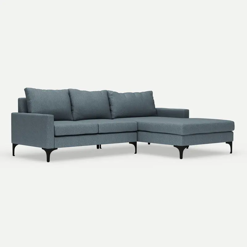 L-Shaped Couch Urban Royal Blue