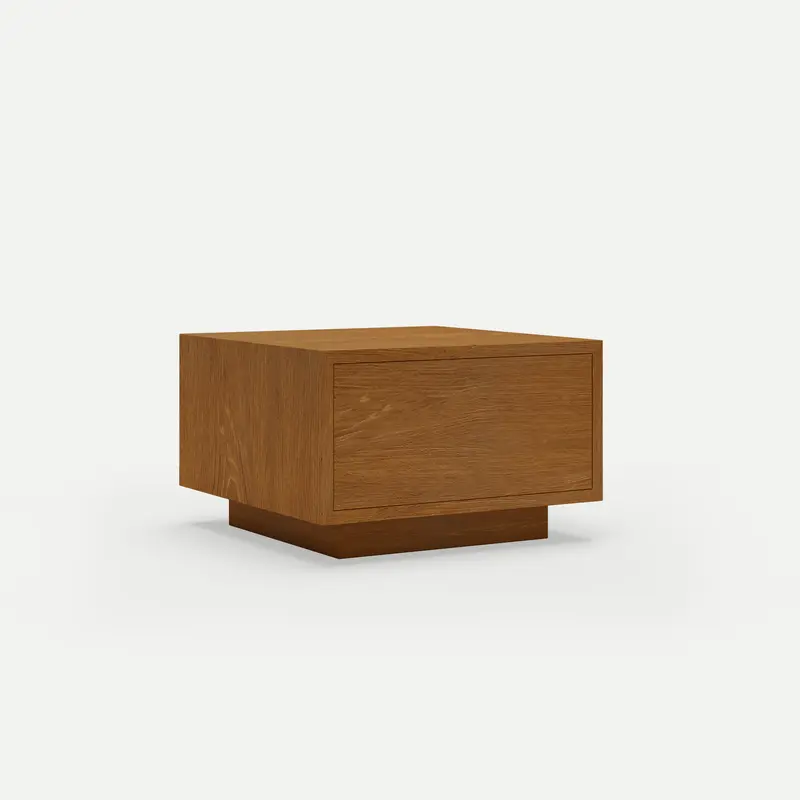 Oak Floating Pedestal Antares Walnut Finish