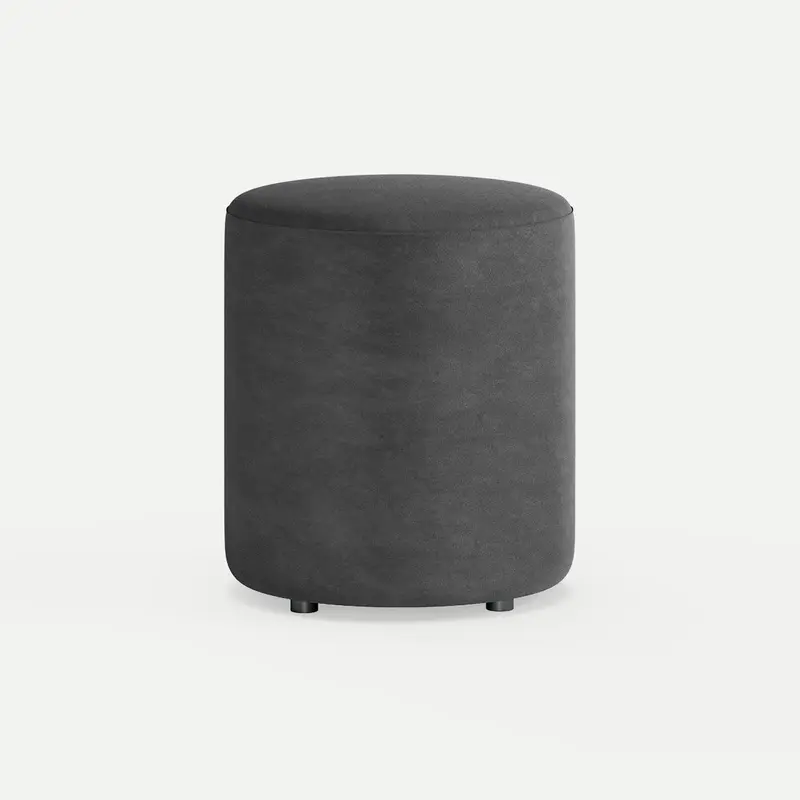 Ottoman Basi Excalibur Grey Velvet