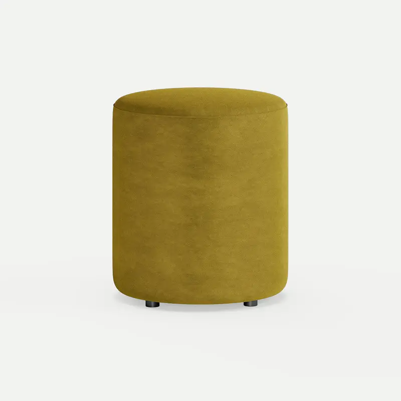 Ottoman Basi Sulphur Gold Velvet