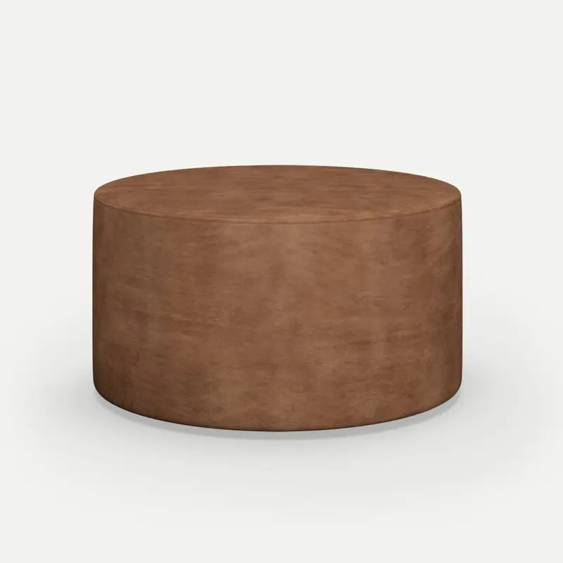 Round Coffee Table Galaxy Wild Whiskey Premium Leather