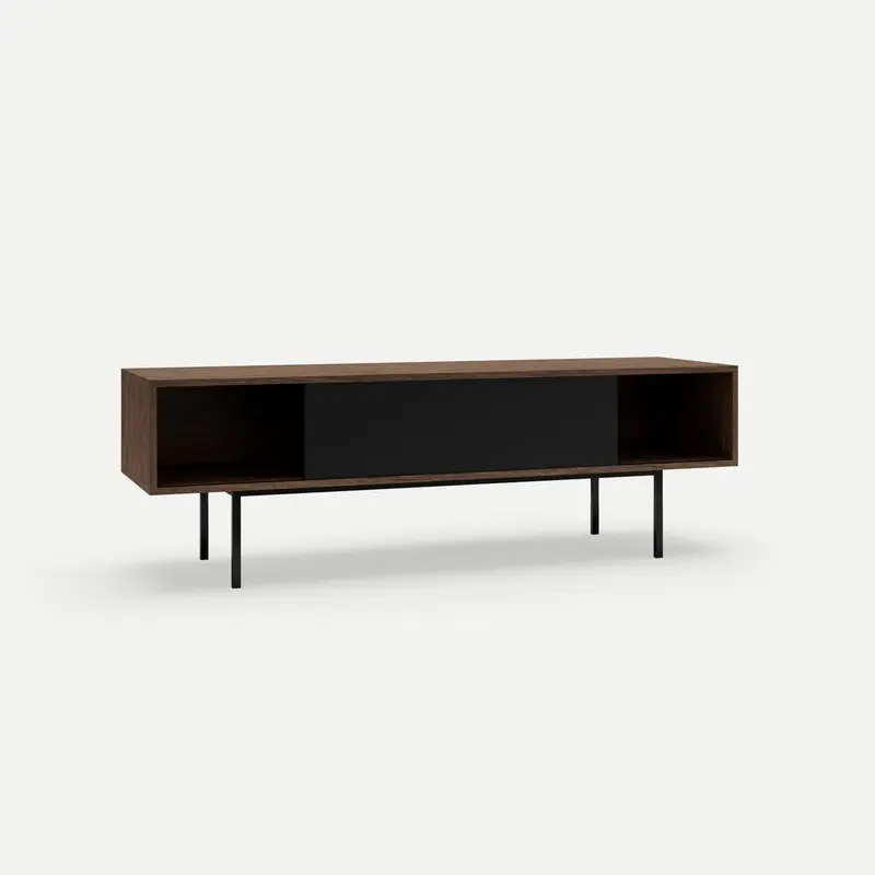 TV Cabinet Atra Vintage Brown Finish with Charcoal Cabinet
