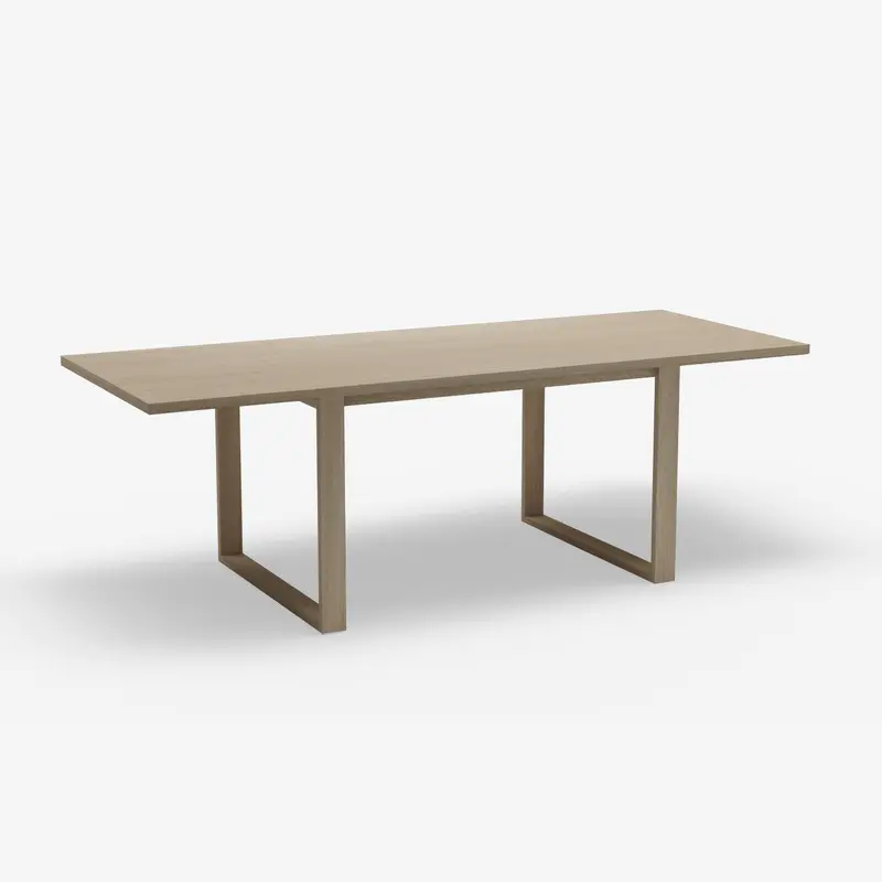 6-8 Seater Oak Dining Table Sala Antique Beige