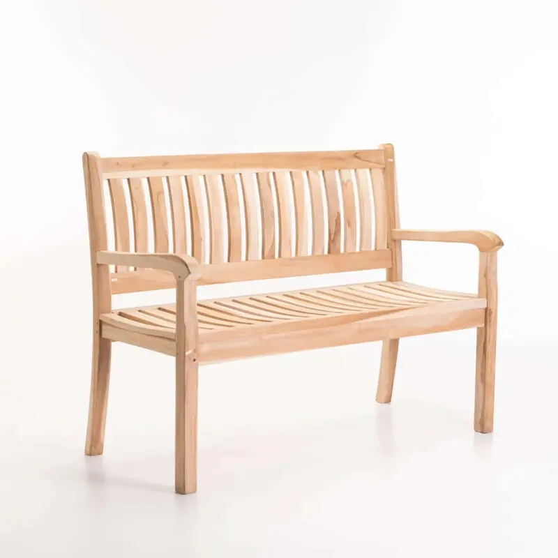 BEAUFORT TEAK 2 SEATER BENCH