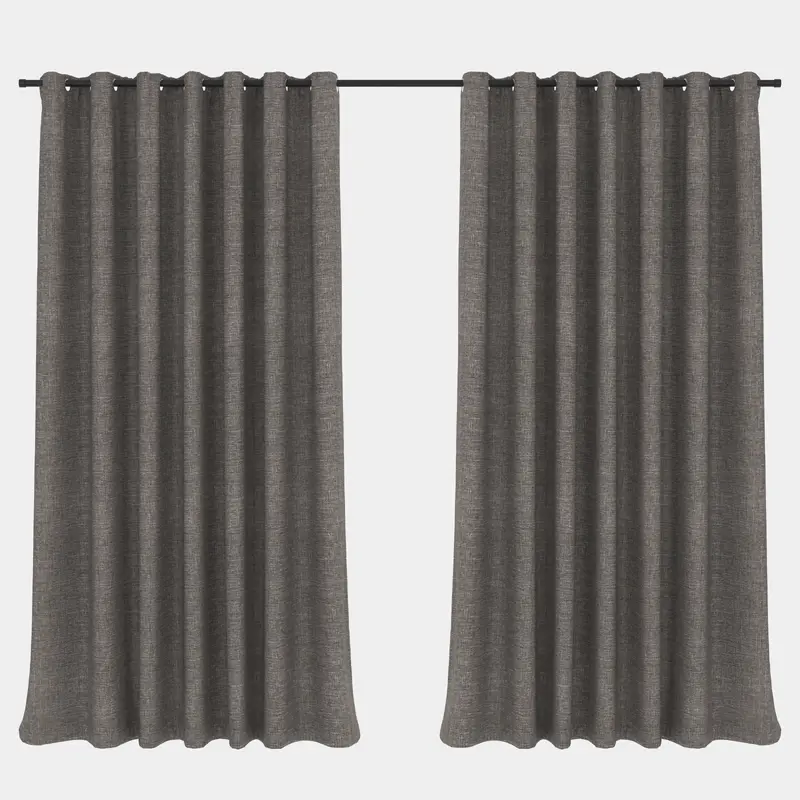 Blockout Curtain Eyelet Graphite 230 x 250cm