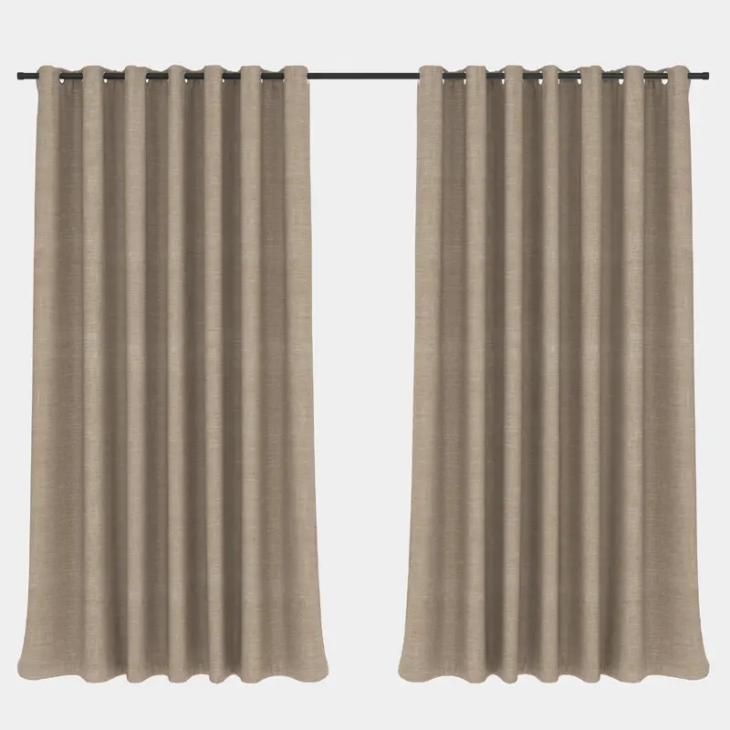 Blockout Curtain Eyelet Hazel Brown  230 x 250cm
