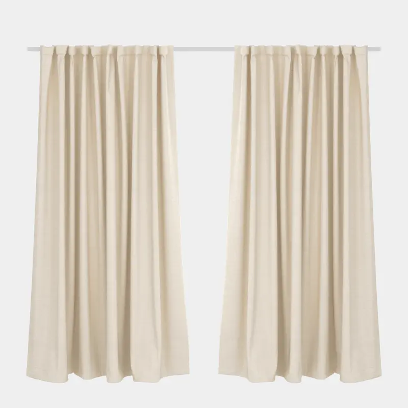 Blockout Curtain Taped Vanilla  265x 218cm