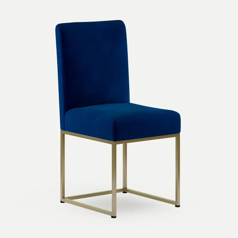 Dining Chair Vena Eclipse Navy Blue Velvet