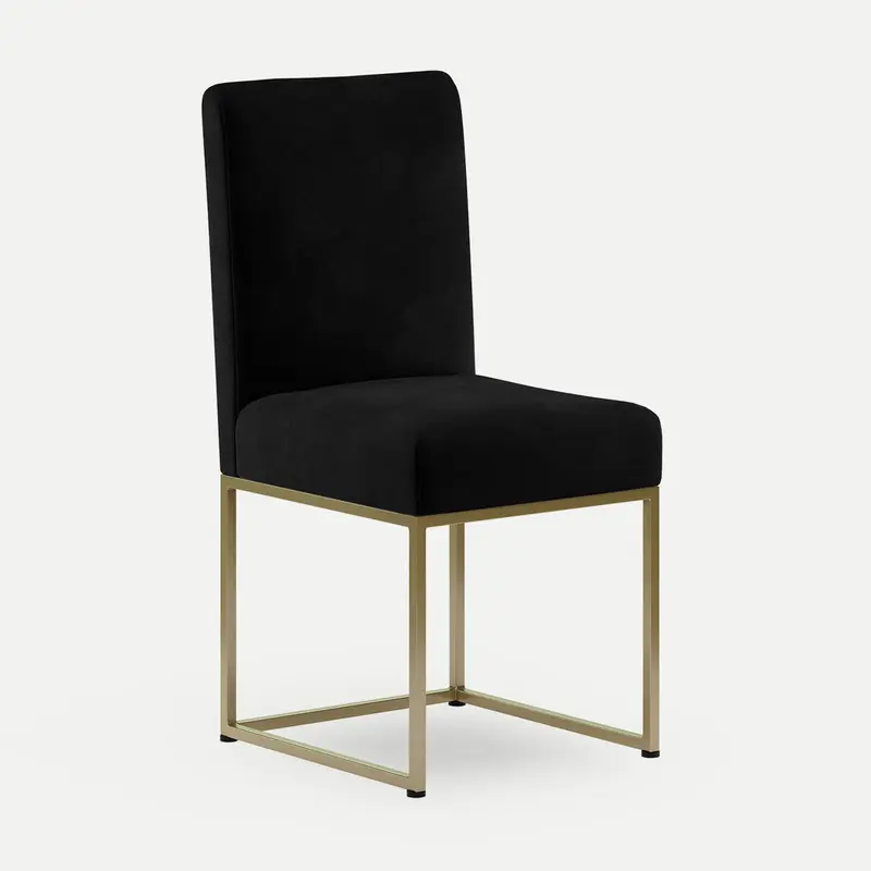 Dining Chair Vena Phantom Black Velvet