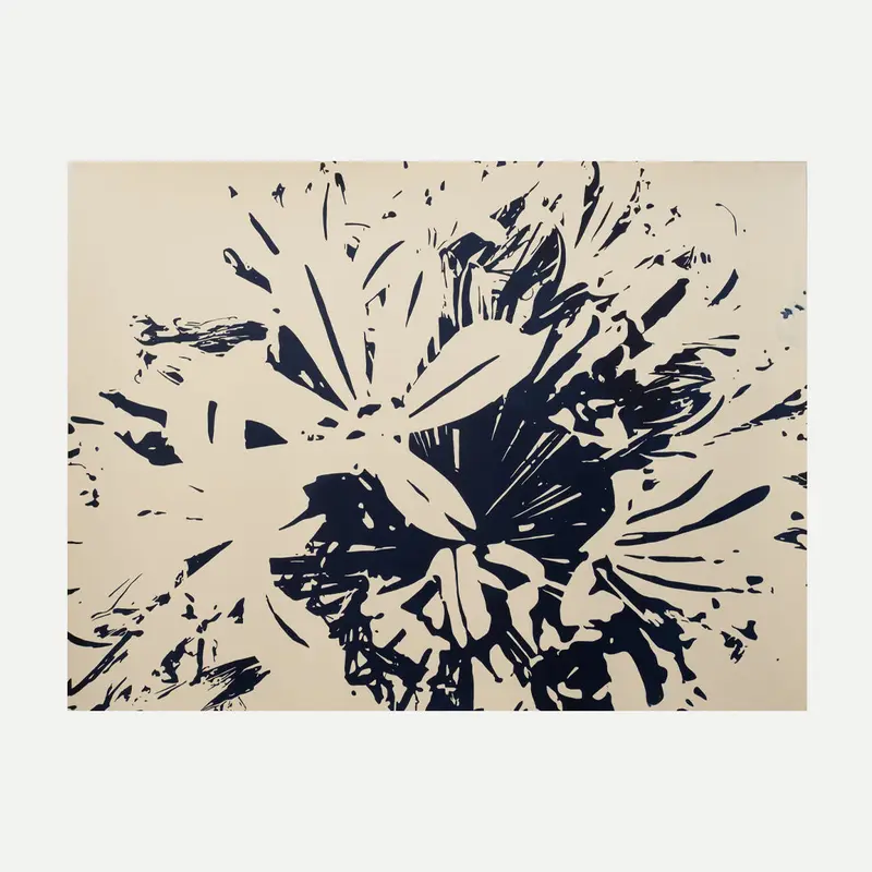 Hand Printed Agapanthus Exploded II
