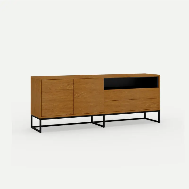 Oak Server Bios One Walnut Finish