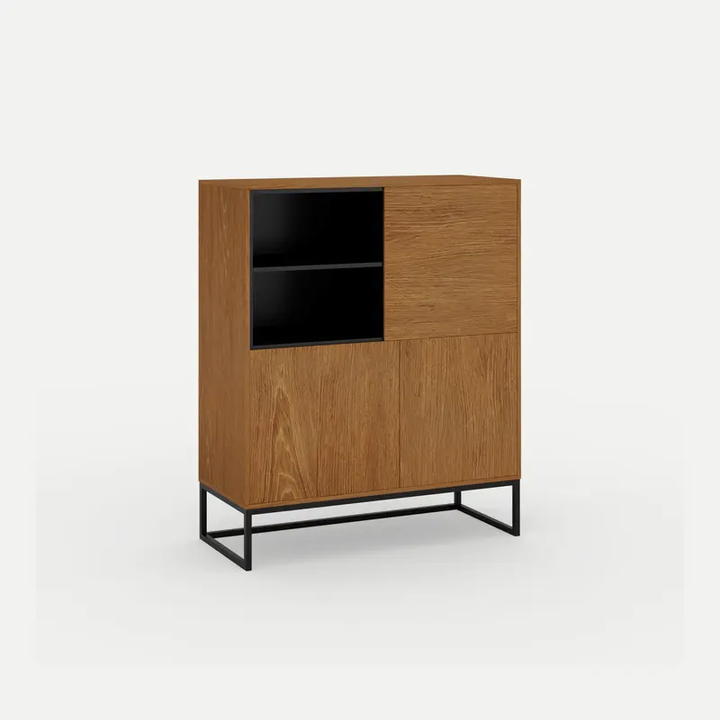 Oak Server Bios Two Walnut