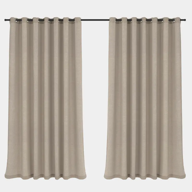 Sheer Curtain Eyelet Sand  230 x 250cm