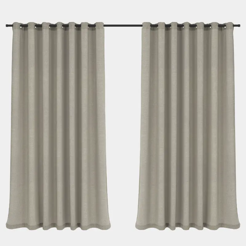 Sheer Curtain Eyelet Stone  230 x 250cm
