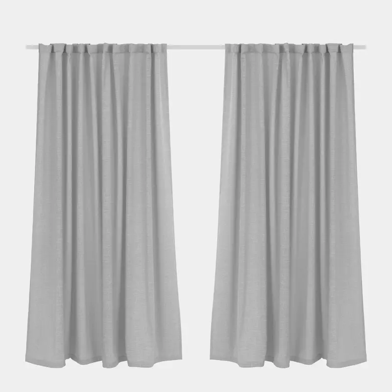 Sheer Curtain Taped Light Grey  265 x 218cm