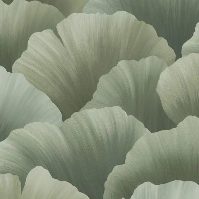 Wallpaper Gingko Leaves Matcha Green