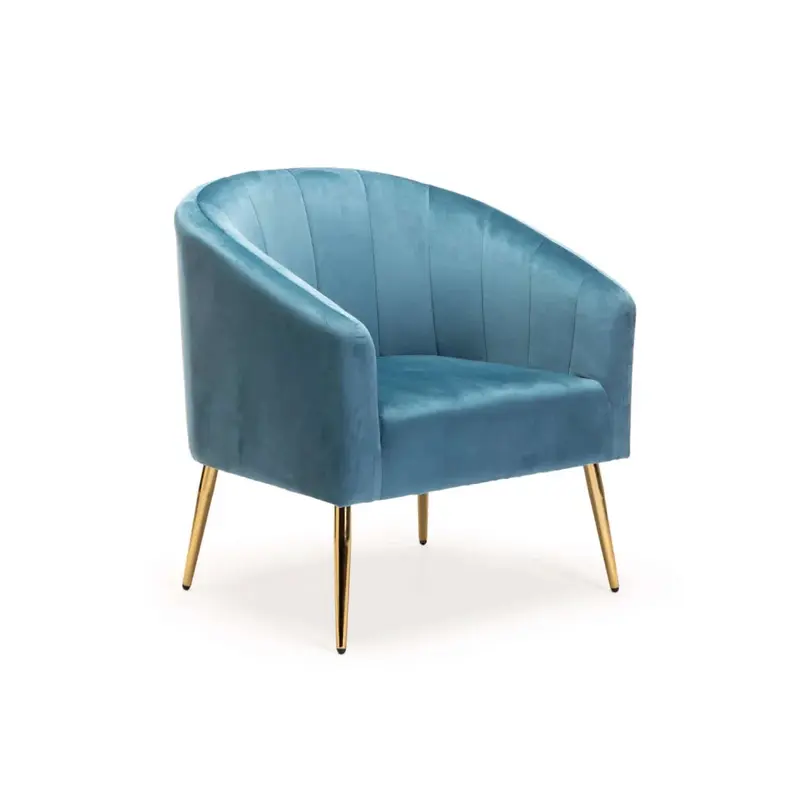 COLT VELVET CHAIR - GOLD LEG