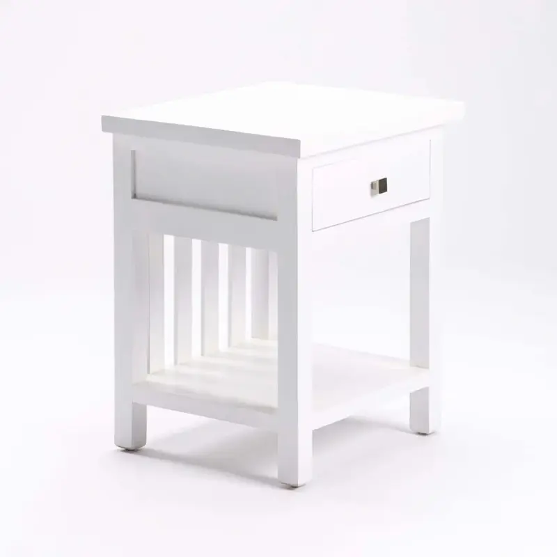 DINA WHITE 1 DRAWER PEDESTAL