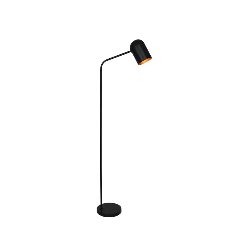 FLOOR LAMP BLACK METAL SPOT SHADE 148cm H