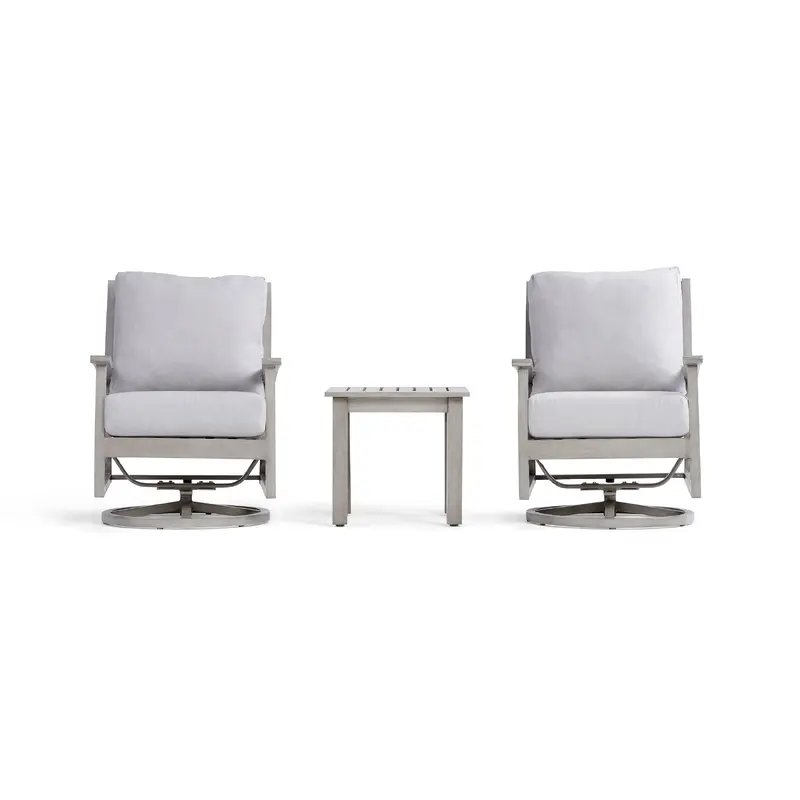 Eden Conversation Set with Swivel Rocking Chairs