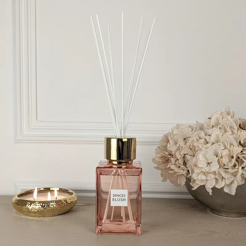 Blush Rose Scented Pink & Gold Large Reed Diffuser - 500ml