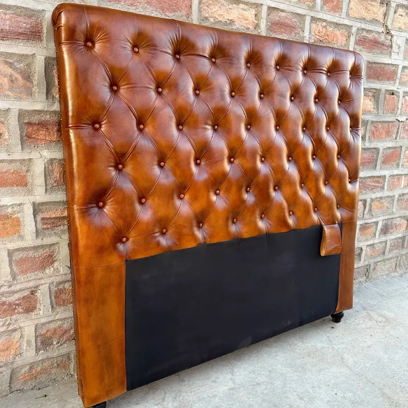Laramie Chesterfield Leather Headboard