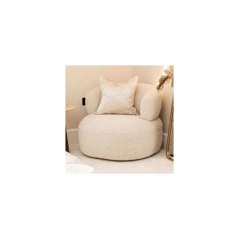 Nyra Ivory Boucle Accent Chair