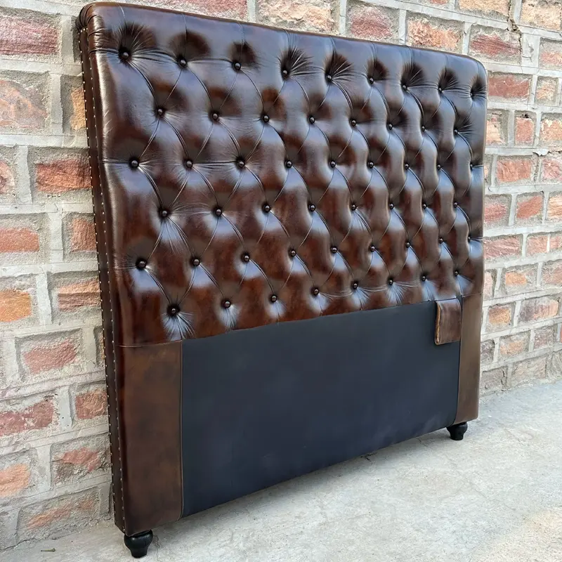 Remington Chesterfield Leather Headboard