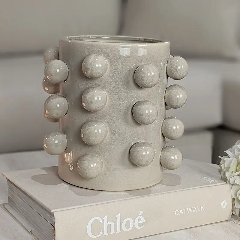 Amelie Cream Bobble Effect Vase