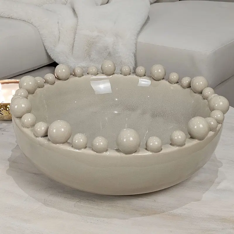 Chantray Cream Bobbled Edge Bowl