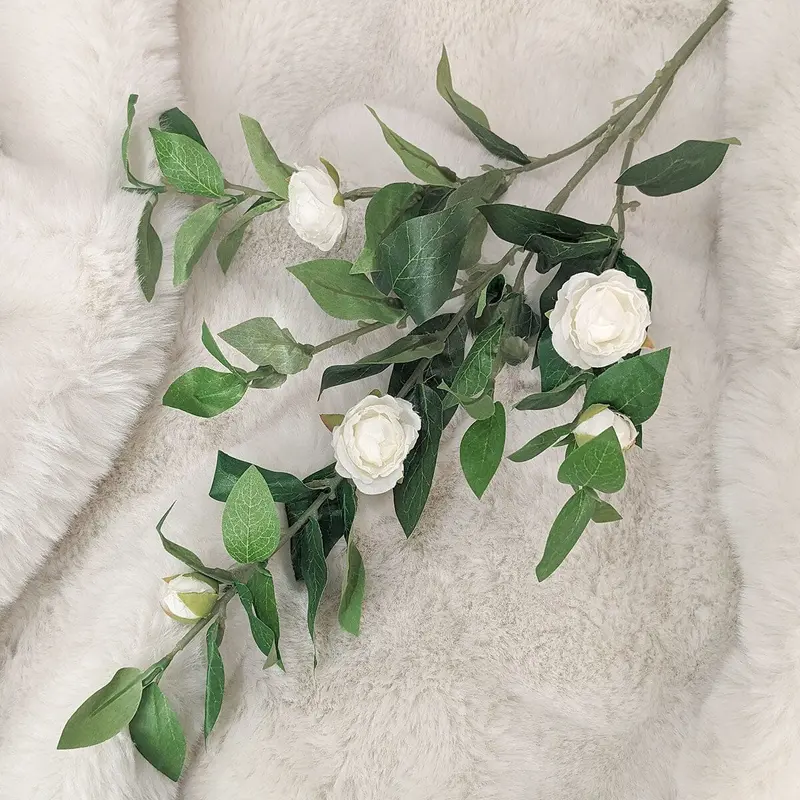 Cream Faux Gardenia Single Stem Floral