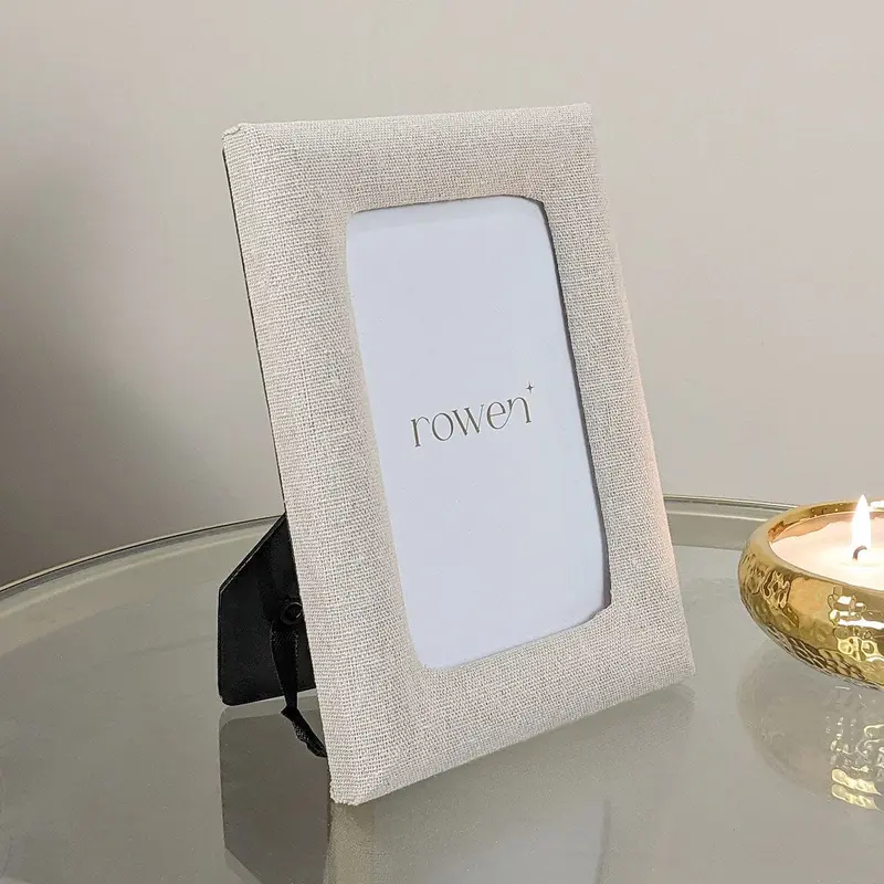 Ellari Cream Linen Photo Frame - 4x6"