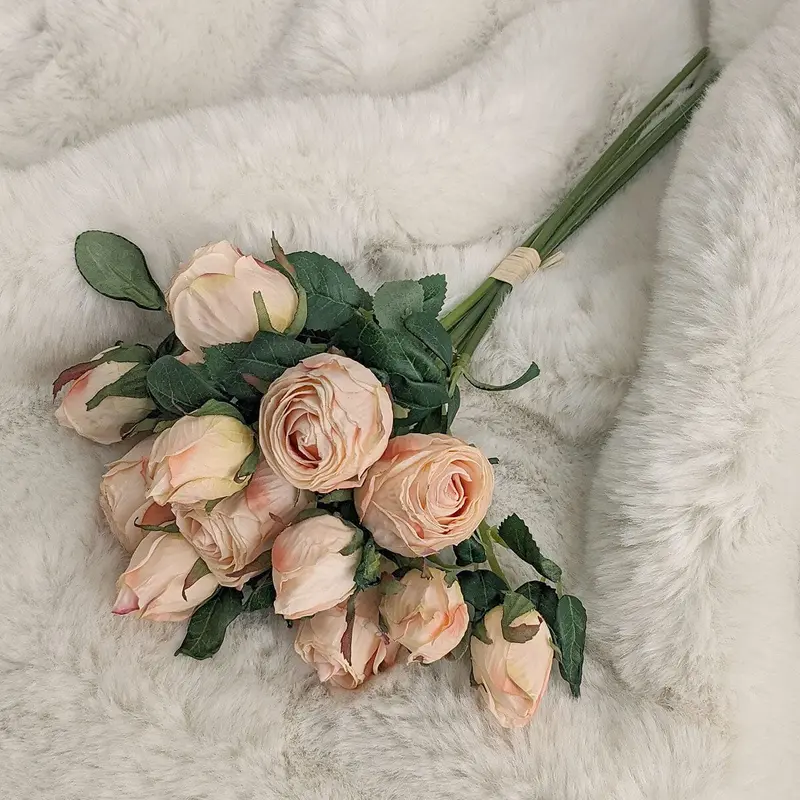 Faux Blush Pink Rose Bunch of Florals