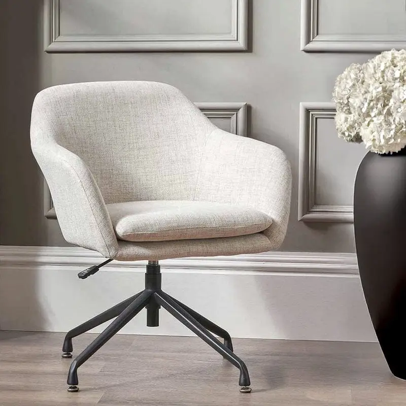 Langston Pebble Linen Swivel Adjustable Chair