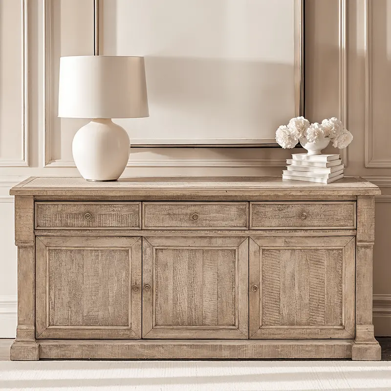 Lilliana Luxury 3 Door 3 Drawer Sideboard with Brass Handles