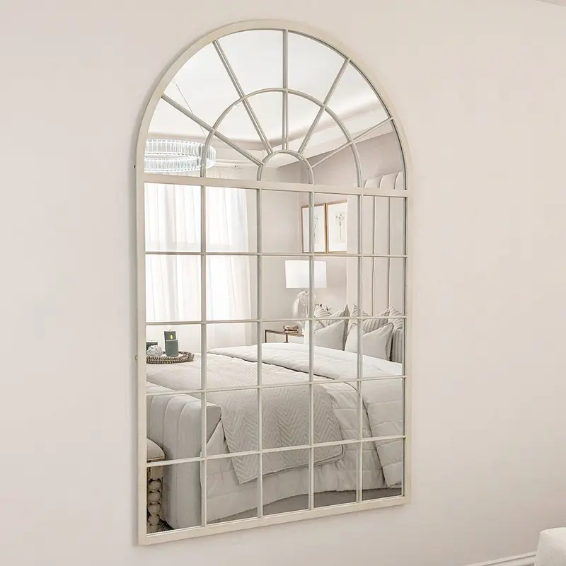 Middleham White Arched Window Large Leaner Mirror