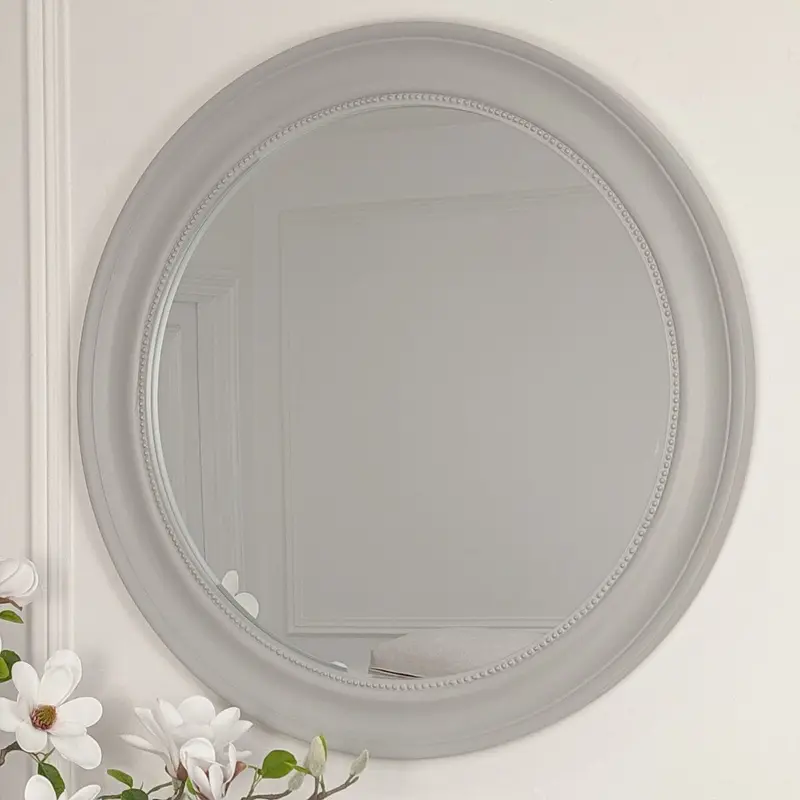 Newark Grey Round Wall Mirror