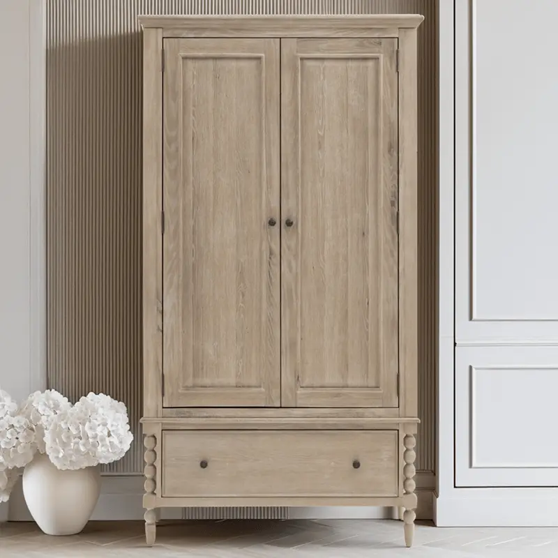 Blenheim Wooden 2 Door 1 Drawer Wardrobe