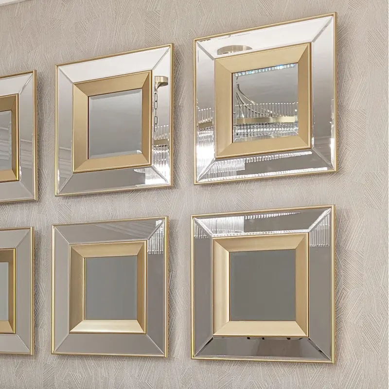 Eloise Gold Framed Wall Mirrors - Set of 4