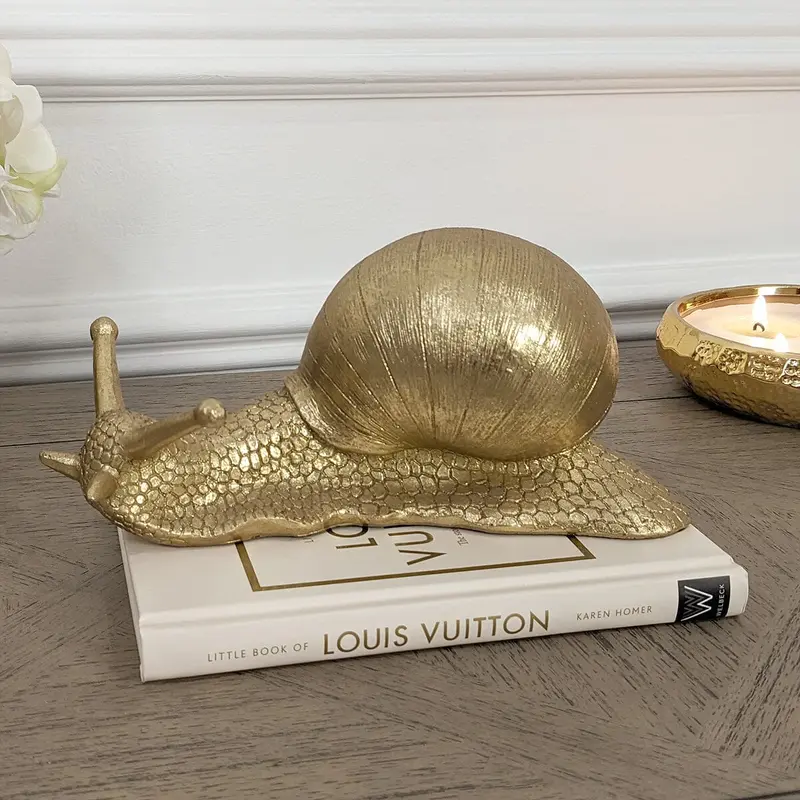 Gold Decorative Snail Ornament