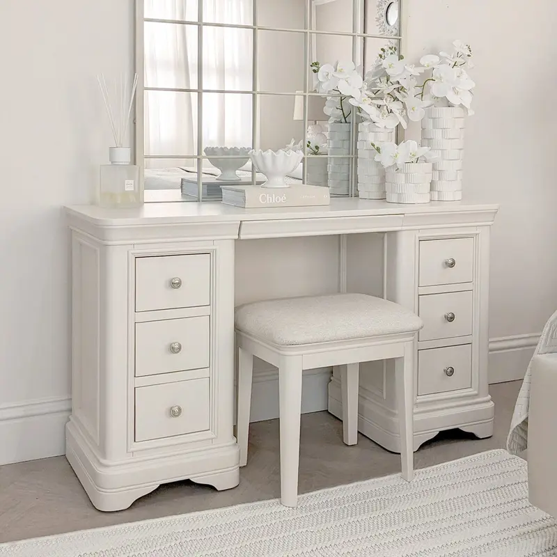 Louvre White Wooden Dressing Table
