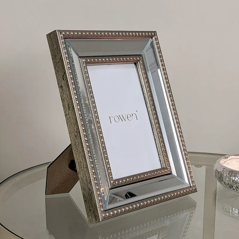 Marina Gold & Mirrored Photo Frame - 4x6"