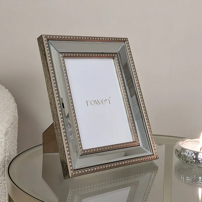 Marina Gold & Mirrored Photo Frame - 5x7"