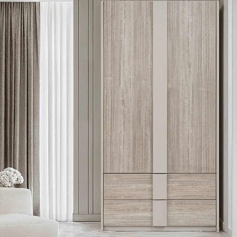 Maya Luxury Greige 2 Door 2 Drawer Wardrobe