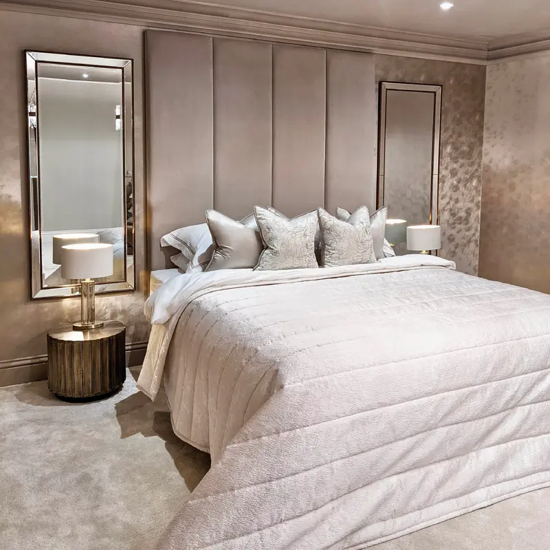 Mink Velvet Individual Headboard Panel - 45cm