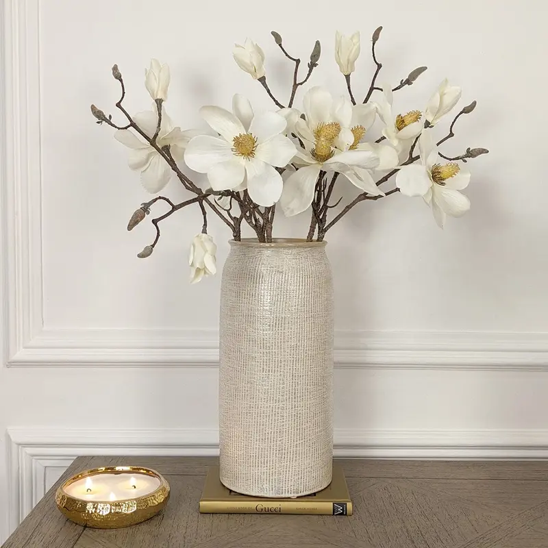 Mystic Large Textured Neutral Vase